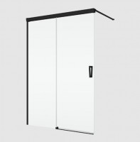 RONAL CADURA CAW2 pevná stěna samostatná Walk-in+posuvný díl 1401-1600 černá,Shade  CAW2DSM20668