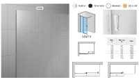 RONAL CADURA CAW2 pevná stěna samostatná Walk-in+posuvný díl 1401-1600 zlatá,Screen  CAW2DSM21287