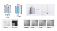 RONAL DIVERA D22WI1V WALK-IN stěna,stropní vzpěra,š. 900, černá, čiré D22WI1V0900607
