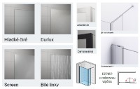 RONAL DIVERA D22WI2 WALK-IN stěna+otočný díl v 90°,š. 900, černá, screen D22WI20900687