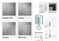 RONAL DIVERA D22WI3 WALK-IN stěna+otočný díl ve 180°,š. 1800, černá, screen D22WI31800687