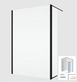 RONAL DIVERA D22BTK2 otočná stěna ve 90°, šířka 200-600, černá, screen   D22BTK2SM10687
