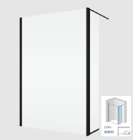 RONAL DIVERA D22BTK2 otočná stěna ve 90°, šířka 200-600, černá, screen   D22BTK2SM10687