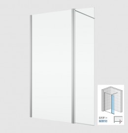 RONAL DIVERA D22BTK3 otočná stěna ve 180°, šířka 200-600, aluchrom, durlux   D22BTK3SM15022