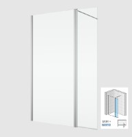 RONAL DIVERA D22BTK3 otočná stěna ve 180°, šířka 200-600, aluchrom, durlux   D22BTK3SM15022