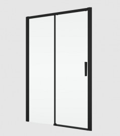 RONAL DIVERA D22S2B 1-dílné posuvné dveře levé, š. 1400 mm, černá, sklo bílé linky   D22S2BL1400688