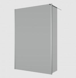 RONAL BTE2 krátká otočná stěna v 90° pro Walk-in š.420mm, aluchrom, sklo šedé  BTE204205020