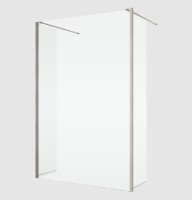 RONAL BTE2 krátká otočná stěna v 90° pro Walk-in š.420mm, bronze brushed, sklo čiré  BTE204202807