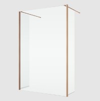 RONAL BTE2 krátká otočná stěna v 90° pro Walk-in š.420mm, copper brushed, sklo čiré  BTE204202707