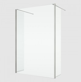 RONAL BTE2 krátká otočná stěna v 90° pro Walk-in š.420mm, nickel brushed, sklo čiré  BTE204202507