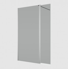 RONAL BTE3 krátká otočná stěna ve 180° pro Walk-in š.406mm, aluchrom, sklo šedé  BTE304065020