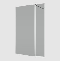 RONAL BTE3 krátká otočná stěna ve 180° pro Walk-in š.406mm, aluchrom, sklo šedé  BTE304065020