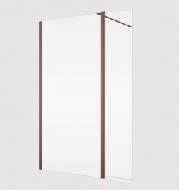 RONAL BTE3 krátká otočná stěna ve 180° pro Walk-in š.406mm, bordeaux metal, sklo čiré  BTE304062307