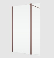 RONAL BTE3 krátká otočná stěna ve 180° pro Walk-in š.406mm, bordeaux metal, sklo čiré  BTE304062307