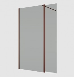 RONAL BTE3 krátká otočná stěna ve 180° pro Walk-in š.406mm, bordeaux metal, sklo šedé  BTE304062320
