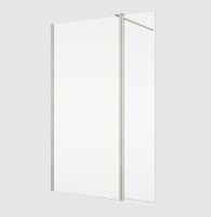 RONAL BTE3 krátká otočná stěna ve 180° pro Walk-in š.406mm, bronze brushed, sklo čiré  BTE304062807