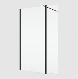 RONAL BTE3 krátká otočná stěna ve 180° pro Walk-in zvláštní rozměry,černá,sklo čiré   BTE3SM10607