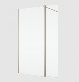 RONAL BTE3 krátká otočná stěna ve 180° pro Walk-in š.406mm, champagne metal, sklo čiré  BTE304062207