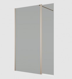 RONAL BTE3 krátká otočná stěna ve 180° pro Walk-in š.406mm, champagne metal, sklo šedé  BTE304062220