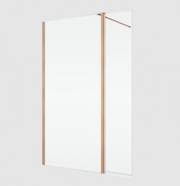 RONAL BTE3 krátká otočná stěna ve 180° pro Walk-in š.406mm, copper brushed, sklo čiré  BTE304062707