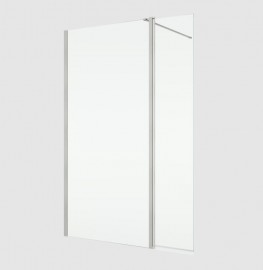 RONAL BTE3 krátká otočná stěna ve 180° pro Walk-in š.406mm, nickel brushed, sklo čiré  BTE304062507