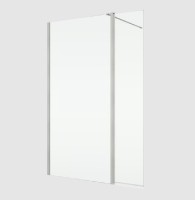 RONAL BTE3 krátká otočná stěna ve 180° pro Walk-in š.406mm, nickel brushed, sklo čiré  BTE304062507