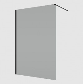RONAL EASY 2.0 D40 pevná stěna samostatná š. 900 mm, černá, sklo šedé  D400900620