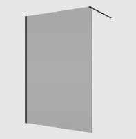 RONAL EASY 2.0 D40 pevná stěna samostatná š. 900 mm, černá, sklo šedé  D400900620