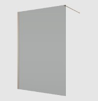 RONAL EASY 2.0 D40 pevná stěna samostatná š. 900 mm, champagne metal, sklo šedé  D400902220