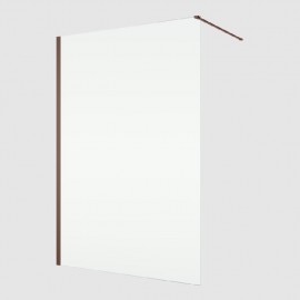 RONAL EASY 2.0 D40 pevná stěna samostatná š. 900 mm, bordeaux metal, sklo čiré  D400902307