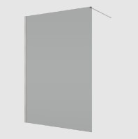 RONAL EASY 2.0 D40 pevná stěna samostatná š. 900 mm, nickel brushed, sklo šedé  D400902520