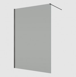 RONAL EASY 2.0 D40 pevná stěna samostatná š. 900 mm, gun metal brushed, sklo šedé  D400902620