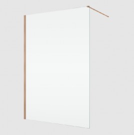 RONAL EASY 2.0 D40 pevná stěna samostatná š. 900 mm, copper brushed, sklo čiré  D400902707