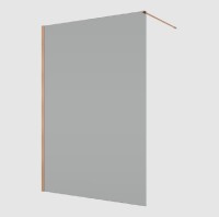 RONAL EASY 2.0 D40 pevná stěna samostatná š. 900 mm, copper brushed, sklo šedé  D400902720