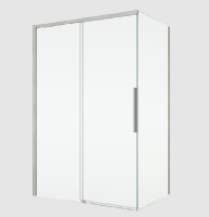 RONAL ORIANA boční stěna v 90°, š.1000, nickel brushed,čiré   D36F11002507