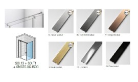 RONAL SOLINO  stabilizační vzpěra zeď-sklo-T-kus 1500 černá matná,   SMGTS.06.1500