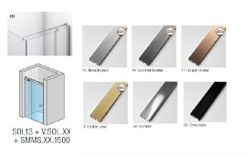 RONAL SOLINO stabilizační vzpěra zeď-zeď-T-kus 1500mm černá matná,   SMMS.06.1500