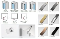 RONAL SOLINO SOL13 jednokřídlé dveře + pevná stěna 750 aluchrom, sklo čiré SOL1307505007