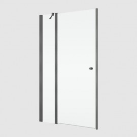 RONAL SOLINO SOL13 jednokřídlé dveře + pevná stěna 750 gun metal brushed, sklo čiré  SOL1307502607