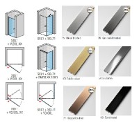 RONAL SOLINO SOL1 sprchové dveře jednokřídlé 700 gun metal brushed, sklo čiré  SOL107002607