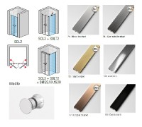 RONAL SOLINO SOL2 sprchové dveře dvoukřídlé 1000 aluchrom, sklo čiré  SOL210005007