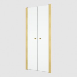 RONAL SOLINO SOL2 sprchové dveře dvoukřídlé 1000 gold brushed, sklo čiré  SOL210001307