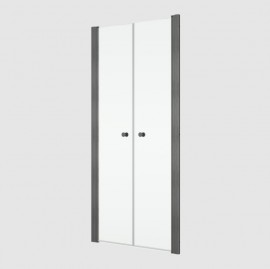 RONAL SOLINO SOL2 sprchové dveře dvoukřídlé 1200 gun metal brushed, sklo čiré  SOL212002607