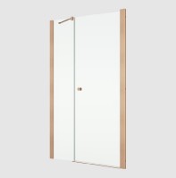 RONAL SOLINO SOL31 jednokřídlé dveře + pevná stěna 900-1400 copper brushed, sklo čiré  SOL31SM12707