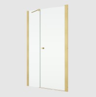 RONAL SOLINO SOL31 jednokřídlé dveře + pevná stěna 900-1400 gold brushed, sklo čiré  SOL31SM11307
