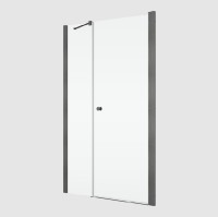 RONAL SOLINO SOL31 jednokřídlé dveře+pevná stěna 900-1400 gun metal brushed, sklo čiré  SOL31SM12607