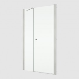 RONAL SOLINO SOL31 jednokřídlé dveře + pevná stěna 900-1400 nickel brushed, sklo čiré  SOL31SM12507