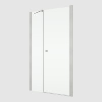 RONAL SOLINO SOL31 jednokřídlé dveře + pevná stěna 900-1400 nickel brushed, sklo čiré  SOL31SM12507