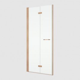 RONAL SOLINO SOLF1 dvoudílné dveře skládací, pravé 800 copper brushed, sklo čiré  SOLF1D0802707