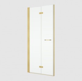 RONAL SOLINO SOLF1 dvoudílné dveře skládací, pravé 800 gold brushed, sklo čiré  SOLF1D0801307